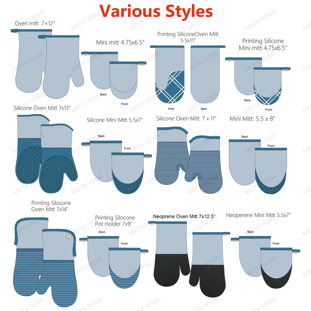Custom Cotton Oven Gloves 2.0kg | Heat Resistant Kitchen Bakeware | Bulk Supply