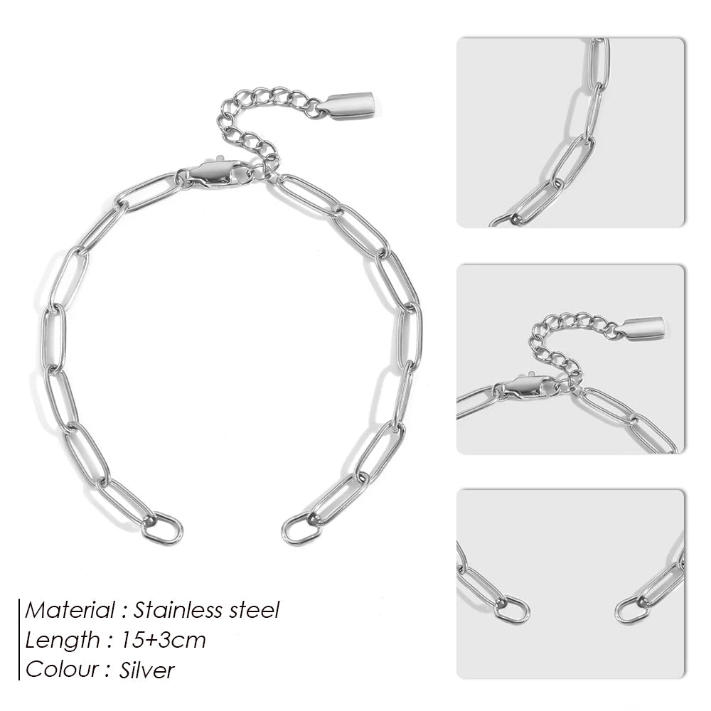 316L Stainless Steel Paperclip Chain | 14K Gold Plated | MOQ 1