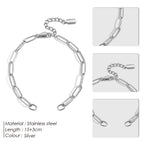 316L Stainless Steel Paperclip Chain | 14K Gold Plated | MOQ 1