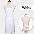 Custom Logo Unisex Bib Aprons with 2 Pockets for Cooking Kitchen Advertising Adjustable Waterproof Extra Large Long Ties Apron