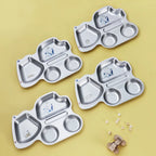 304 Stainless Steel Kids Divided Plate | 20x15cm | Dishwasher Safe | Custom