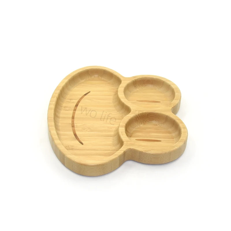 Bamboo Suction Plate Set | Animal Shapes | CPC Certified | 100 MOQ