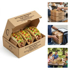 Custom Taco Box with Logo | 500 MOQ | 10-Day Lead Time