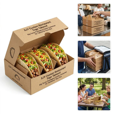 Custom Taco Box with Logo | 500 MOQ | 10-Day Lead Time