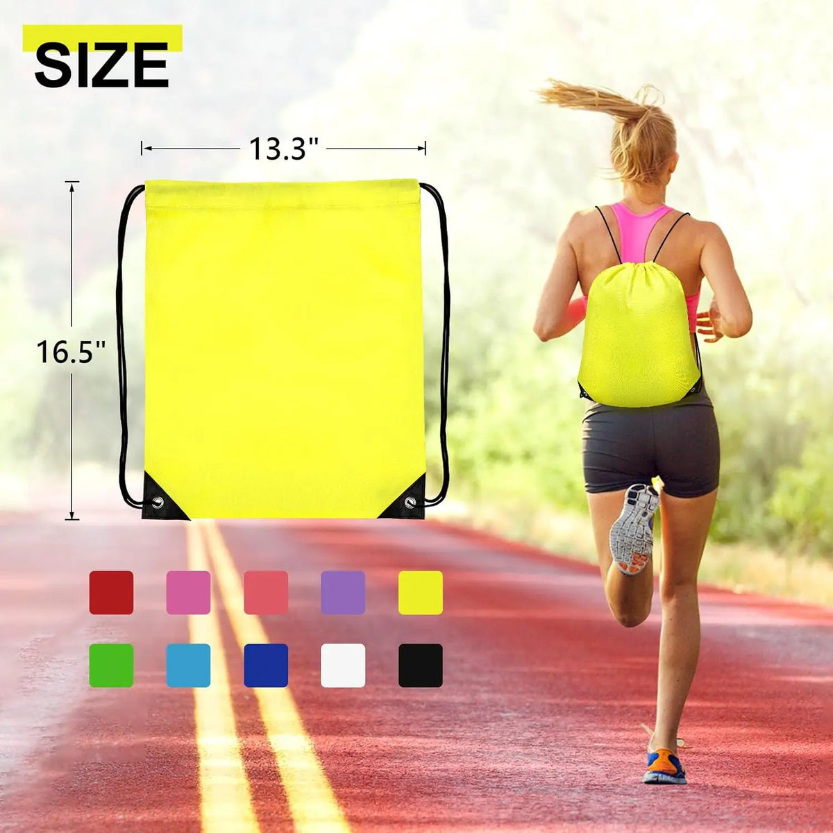 Custom Logo Drawstring Backpack with Printing | MOQ 200