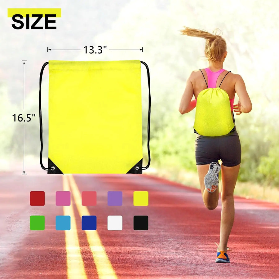Custom Logo Drawstring Backpack with Printing | MOQ 200