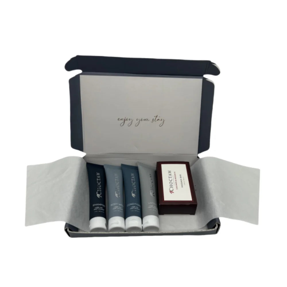 Custom Paper Hotel Amenity Set | 5,000 Pcs MOQ Aircraft Box | 3-5 Star Grade