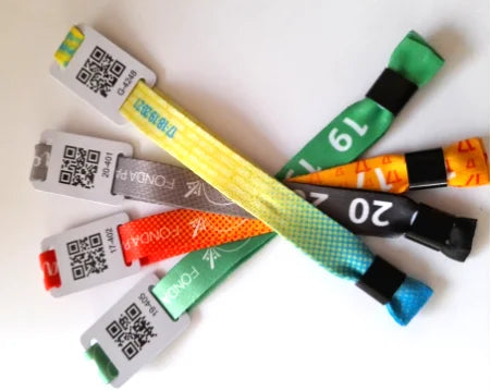 Custom RFID Fabric Wristbands 100 MOQ | ISO14443A Holographic VIP Events