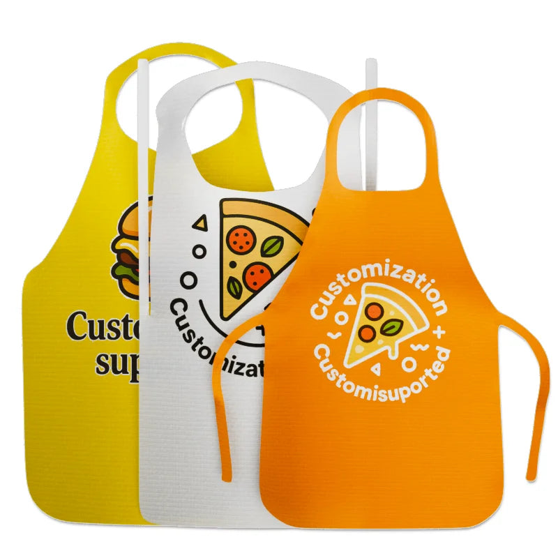 Custom Disposable Plastic Bib Aprons with Food-Grade Certification | 1 Carton MOQ for Seafood & BBQ Restaurants