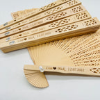 Custom Bamboo Wedding Hand Fans | Eco-Friendly Souvenir | Bulk Wedding Favors