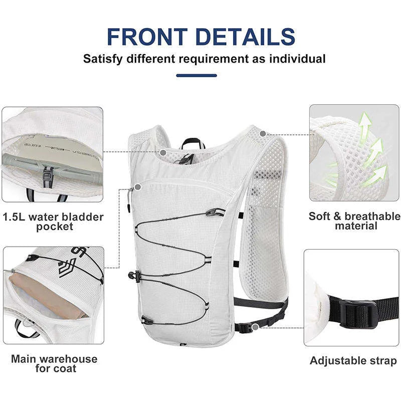 Custom 5L Running Hydration Vest with Logo | MOQ 1 pc