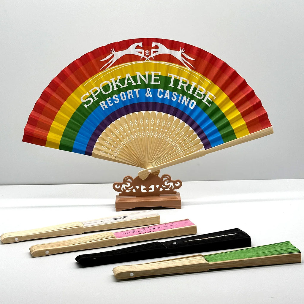 Wholesale Custom Bamboo Hand Fans for Wedding | Logo MOQ 100