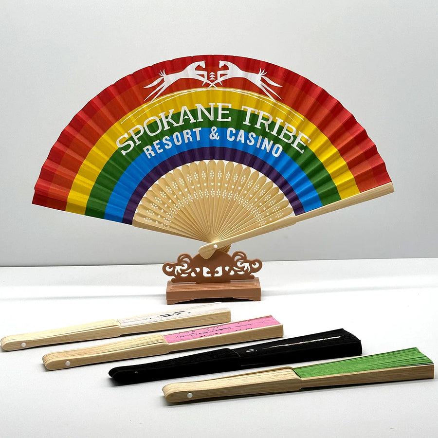 Wholesale Custom Bamboo Hand Fans for Wedding | Logo MOQ 100