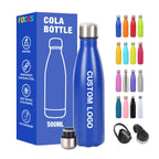 Custom 500ml Stainless Steel Cola Bottle with Laser Engraving and Logo Printing