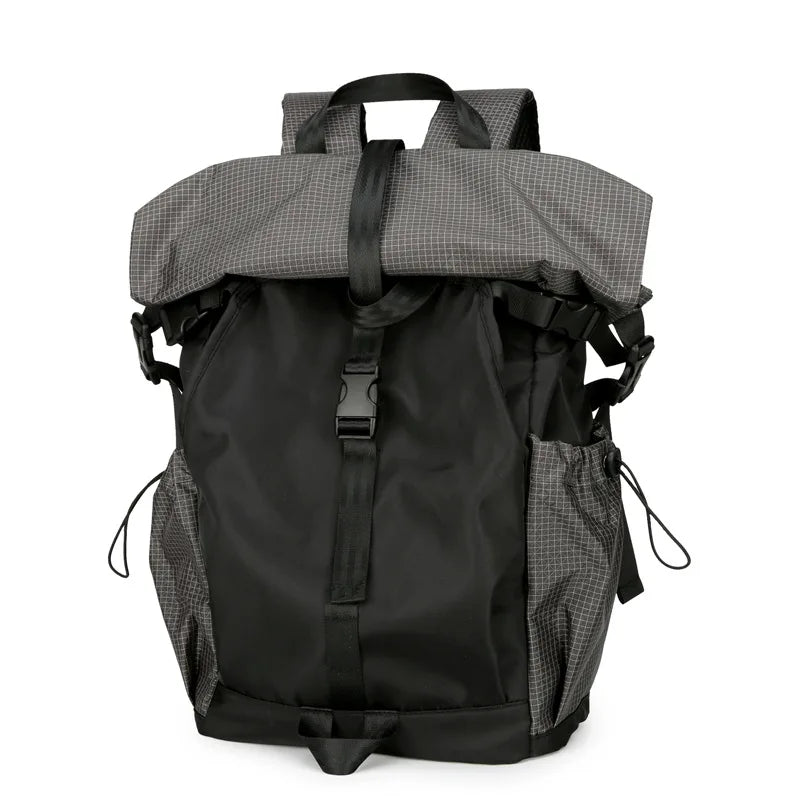 Modern Foldable Roll-Top Nylon Backpack | Unisex School & Travel