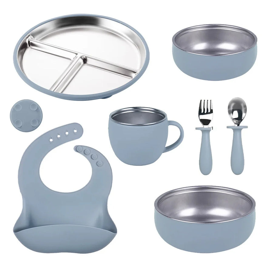 Custom 304 Stainless Steel Children's Plates with Logo | MOQ 10