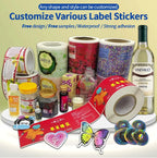Custom Waterproof Vinyl Roll Labels with Logo | MOQ 100