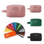 Custom Velvet Cosmetic Bags with Logo — Zipper Closure, Embroidery & Woven Labels