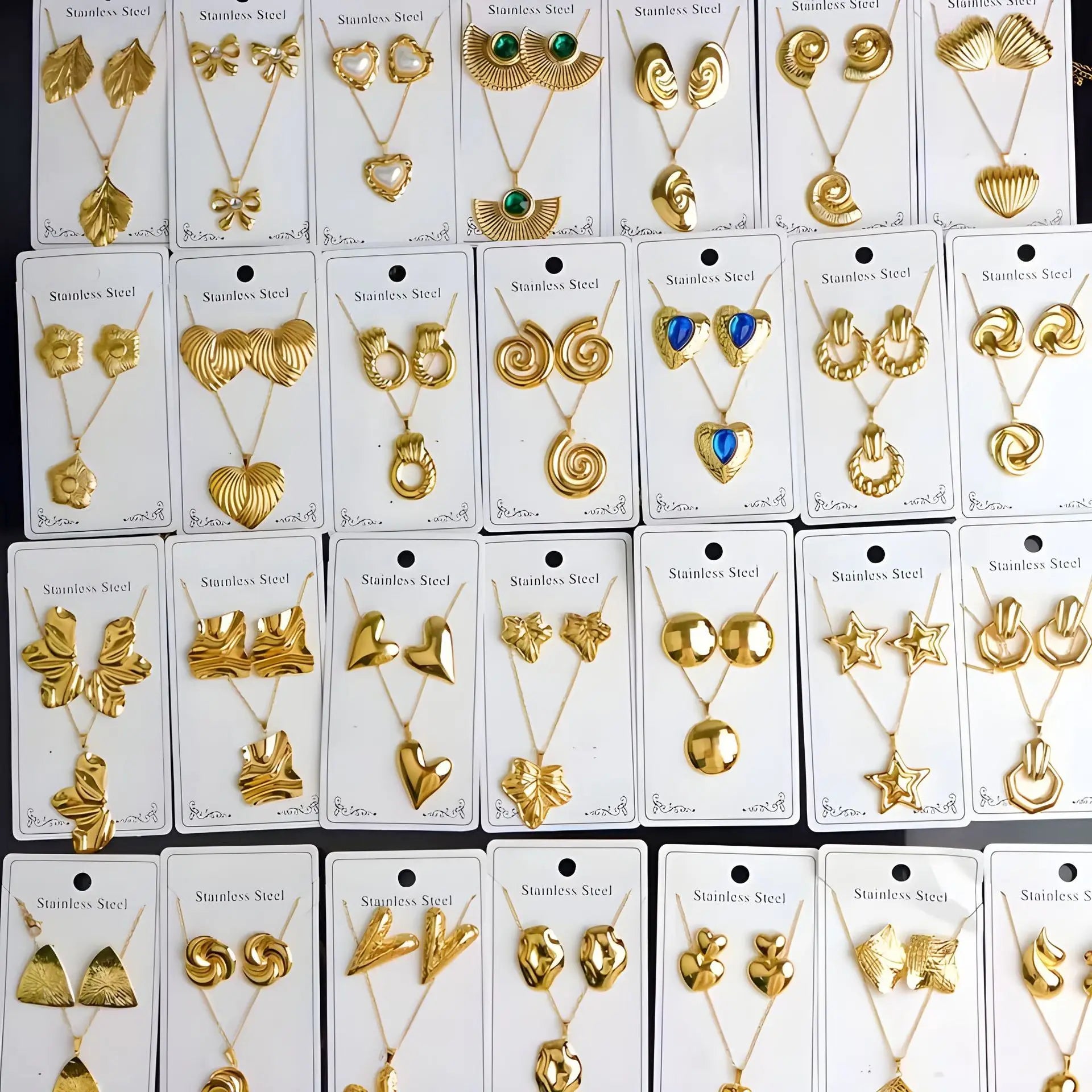 Custom 18K Gold Plated Stainless Steel Jewelry Set | MOQ 2