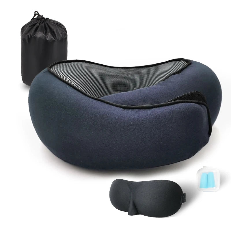 Custom 360 Memory Foam Travel Neck Pillow for Sleeping | OEM
