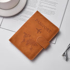 Custom PU Leather Passport Wallet: RFID Blocking, Embossed Logo, Zipper Closure for Travel