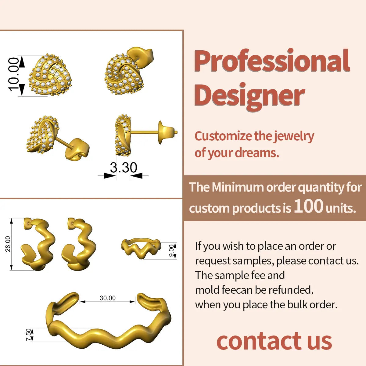 Custom 18K PVD Gold Plated Stainless Steel Necklace | MOQ 1
