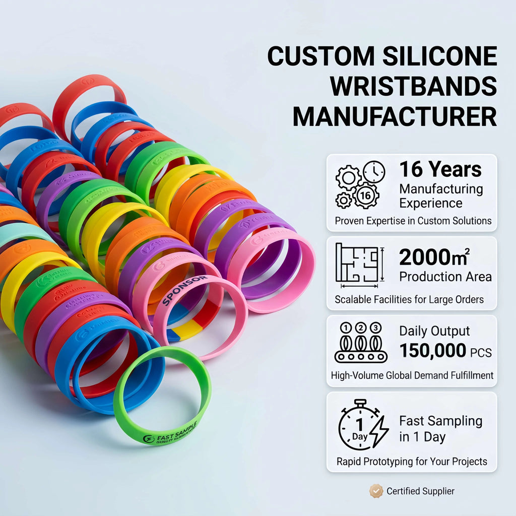 Christmas Silicone Wristbands 100 pcs | Custom Logo