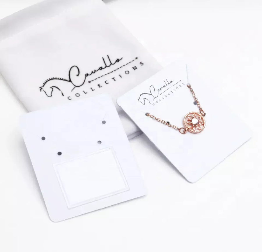 Custom Die Cut Jewelry Display Cards | Embossing | MOQ 100