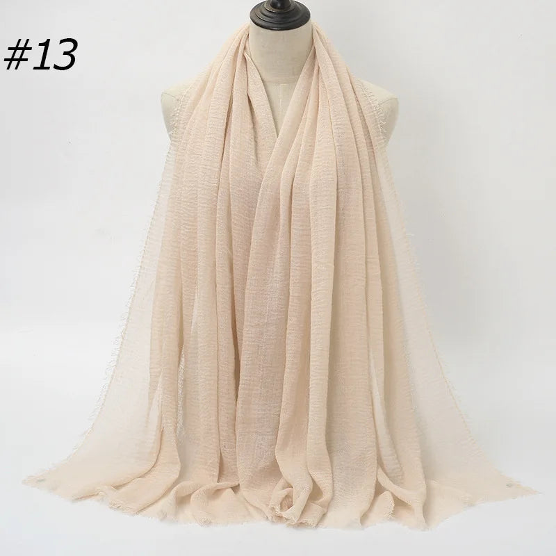 Wholesale Polyester Scarves: 105 Colors, 10-Day Lead, 90x180cm | Spring/Summer Women's Fashion