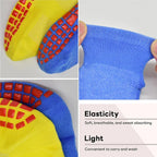 Custom Anti-Slip Trampoline Socks | Adult Kids Non-Slip Rubber Grip | 500 MOQ | Polyester/Spandex
