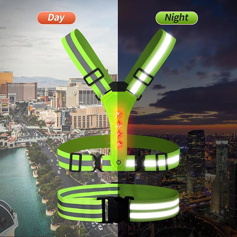 Custom ANSI Class 2 LED Reflective Vest with Logo | MOQ 1 pc