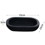 Hand-Carved Wooden Candle Bowl | Oval Rustic Decor Bowl | Factory Wholesale