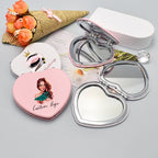 Butterfly-Shaped Mirrors with Logo | Glitter PU Leather | Wholesale