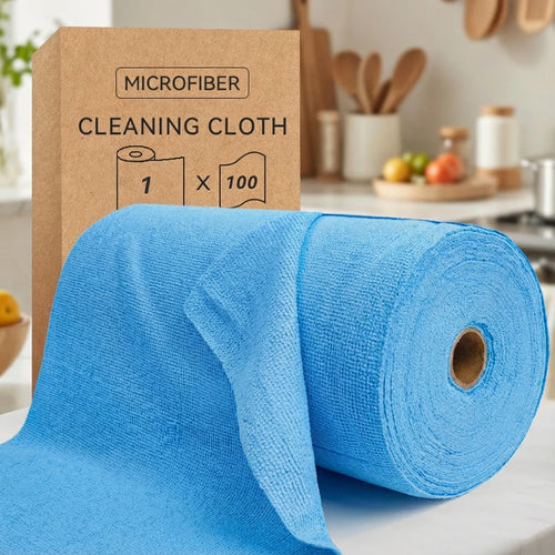 Custom Reusable Tear Away Microfiber Kitchen Towel Rolls | OEM Supplier for Dish & Cleaning Cloths
