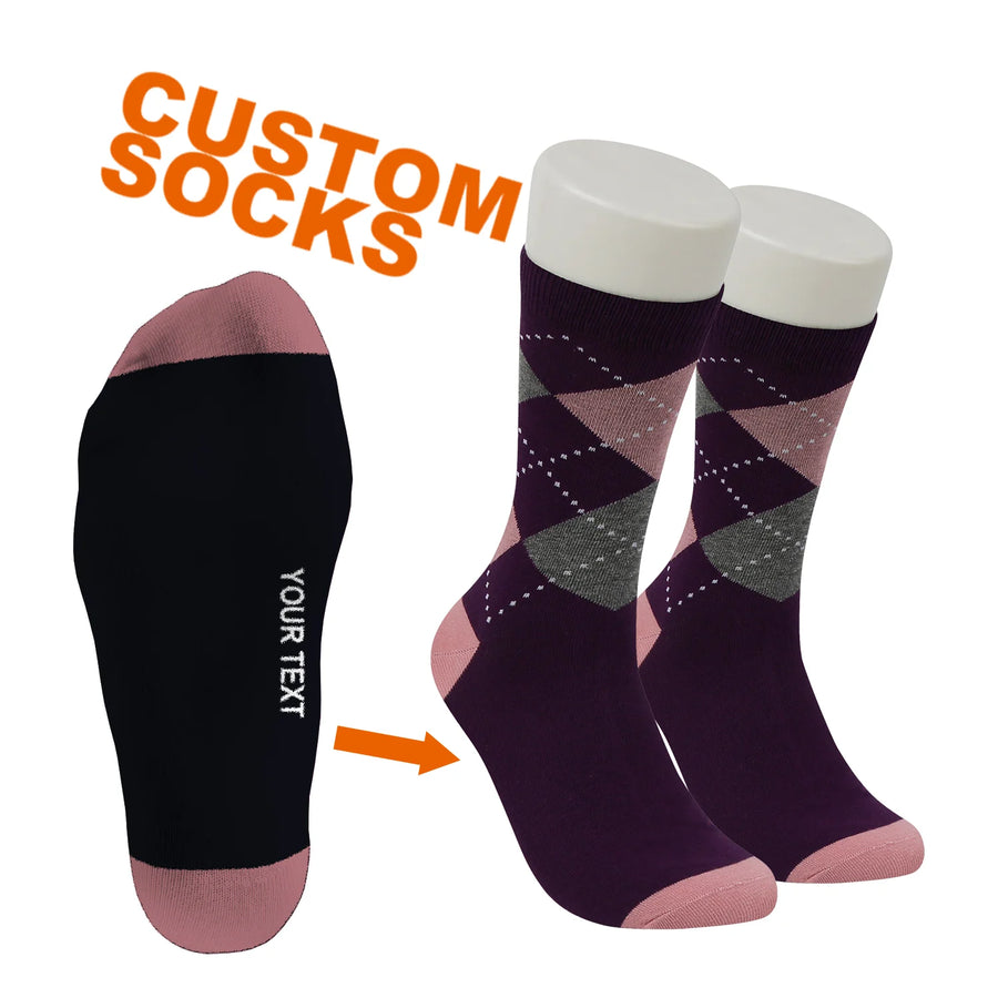 Custom Bamboo Cotton Socks with Logo | No MOQ | 7-Day Lead