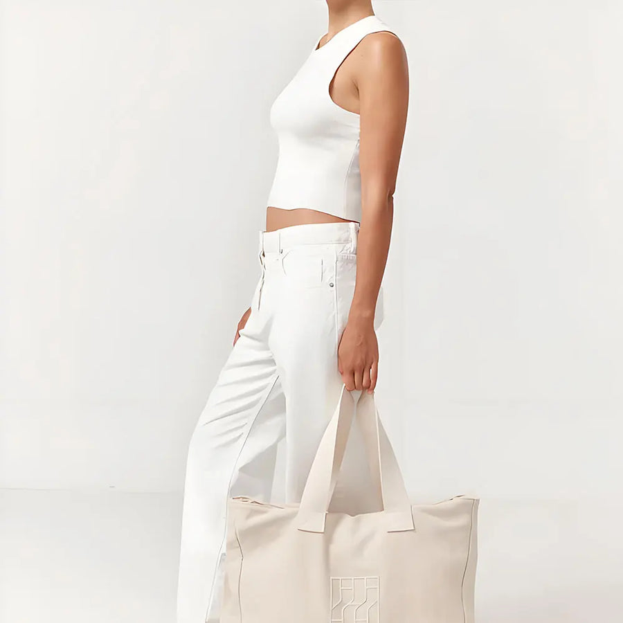 Custom Oversized Canvas Tote Bag — 100 MOQ, Embroidery, 7-Day Lead