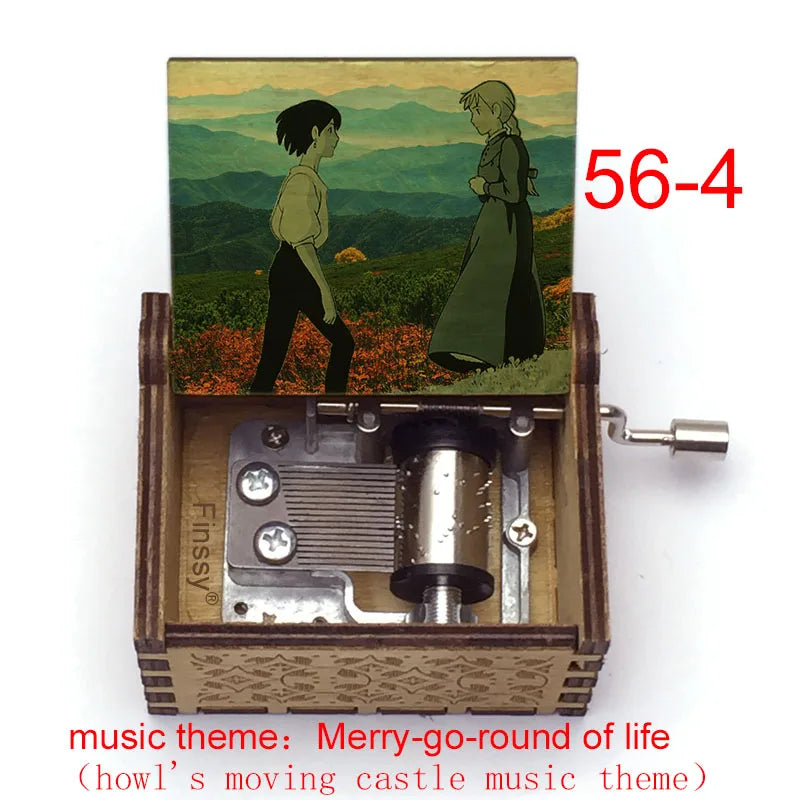 Wooden Hand-Cranked Music Box | Howl's Moving Castle | 10 MOQ | Custom