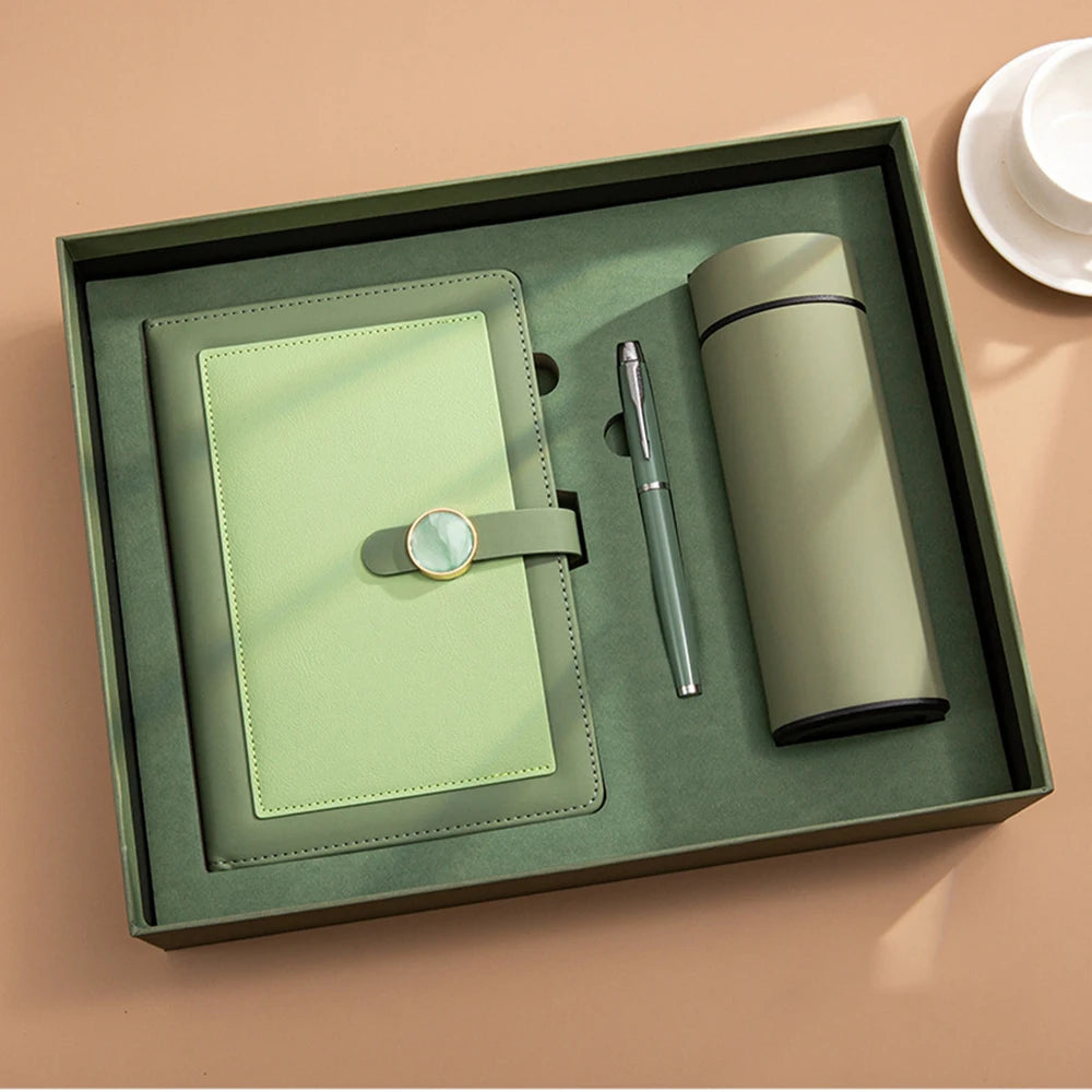 Luxury PU Leather Notebook Set | A5 | 100 Sheets | Pen Included