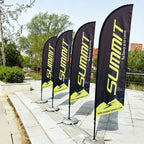 Custom Feather Flags with Logo | 50-Piece MOQ for Promotional Events & Trade Shows
