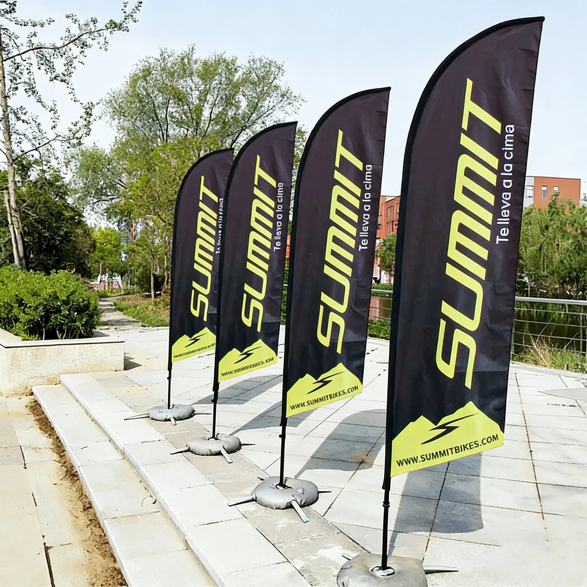 Custom Feather Flags with Logo | 50-Piece MOQ for Promotional Events & Trade Shows