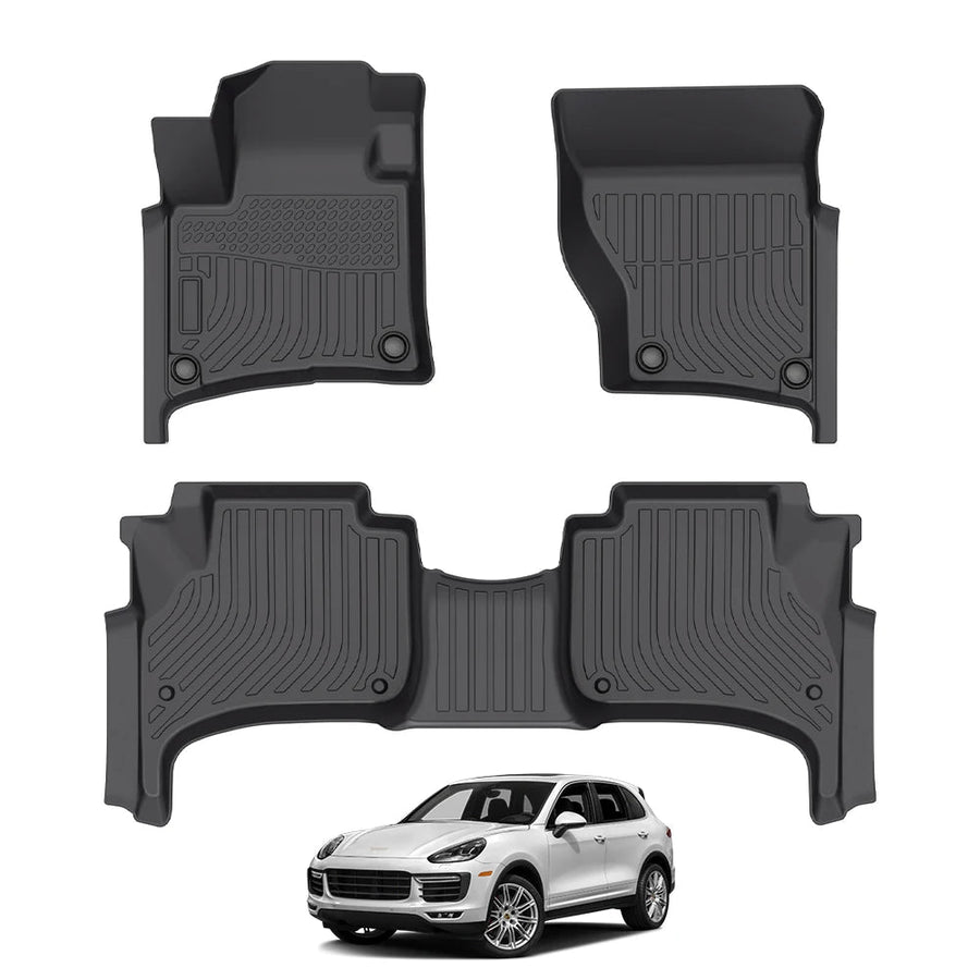 Porsche Cayenne 958 Full Set Floor Mats and Trunk Liner 2011-2018 Custom Fit All-Weather TPE