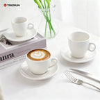 Custom Porcelain Espresso Cups with Logo | MOQ 50 Sets