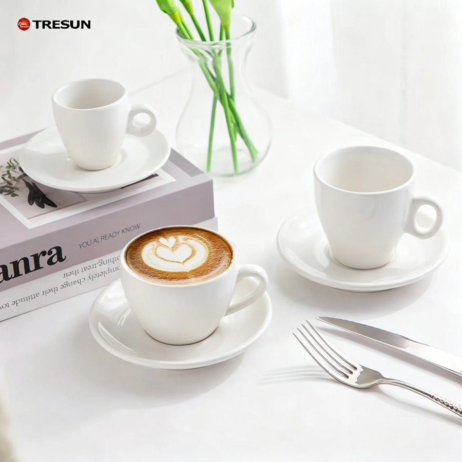Custom Porcelain Espresso Cups with Logo | MOQ 50 Sets