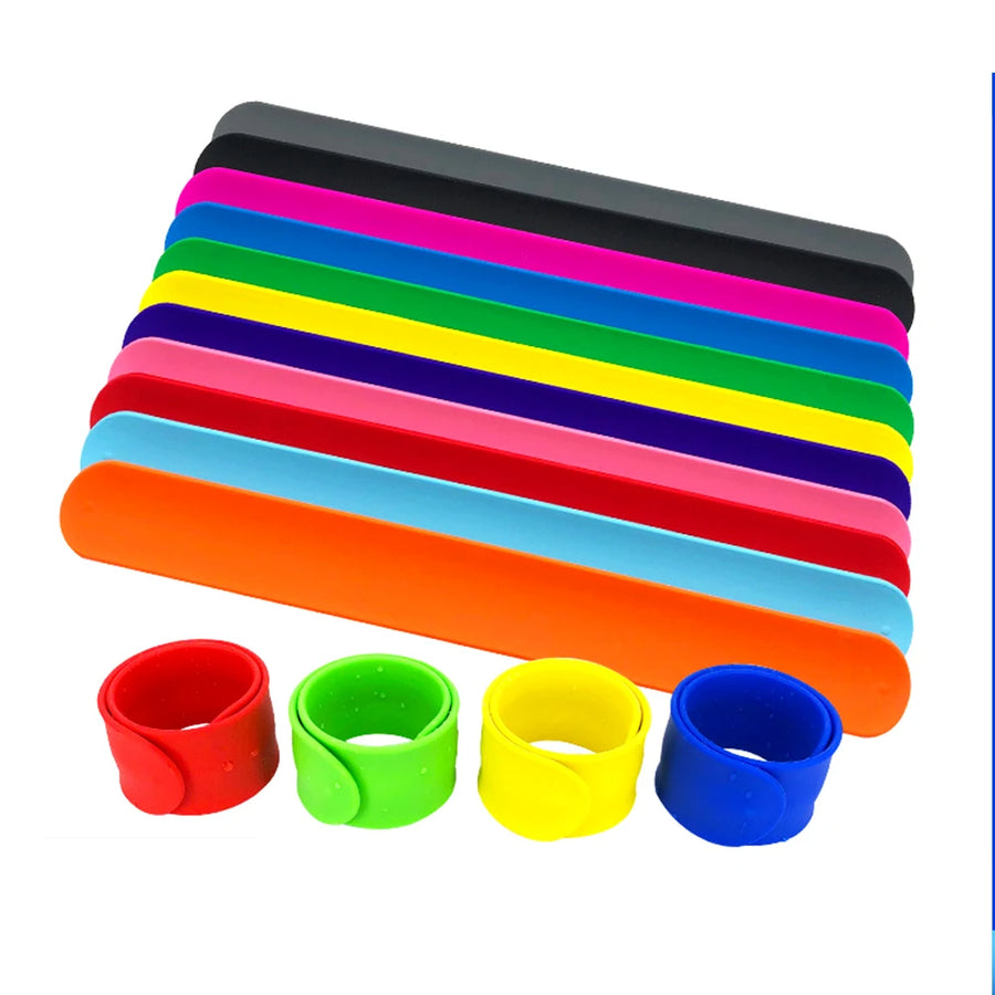 Custom Eco-Friendly Silicone Slap Bracelets | 100 MOQ Wholesale Promotional