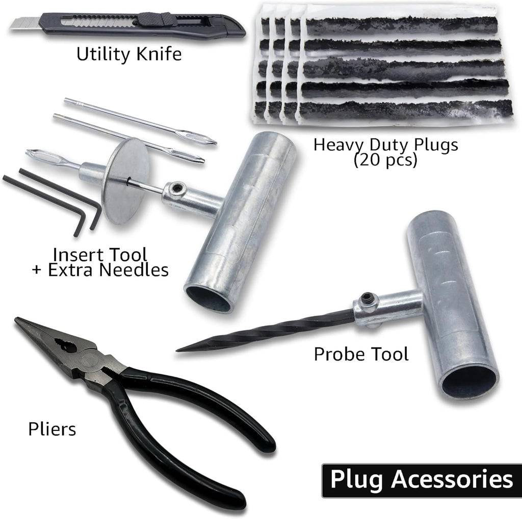 50-Piece Custom Tire Repair Tool Kit with Logo | MOQ 1 pc