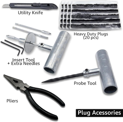 50-Piece Custom Tire Repair Tool Kit with Logo | MOQ 1 pc