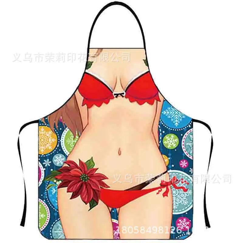 Waterproof Polyester Apron | 3D Printed Cartoon Barbecue Apron