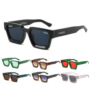 Custom Logo UV400 Rectangle Sunglasses | PC Frame 100 MOQ Private Label