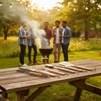 Wood Handle BBQ Tool Kit | 6-Piece Grilling Set