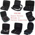 Custom Logo Protective Travel Shockproof Durable Zipper Carrying Tool Eva Bags & Cases With Foam Insert